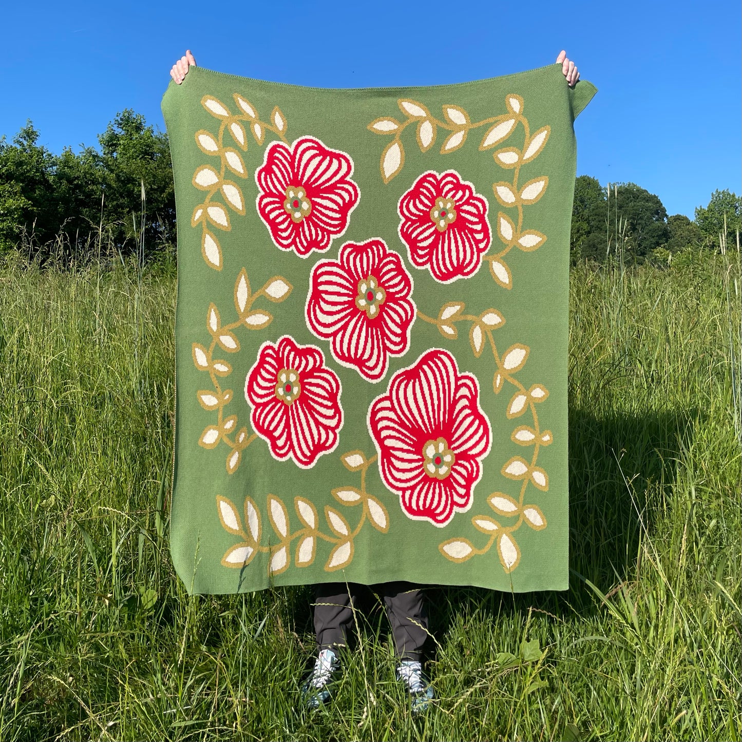 Rosa Rugosa Throw Blanket