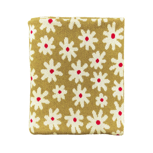 Starry Meadow Throw Blanket - Gold