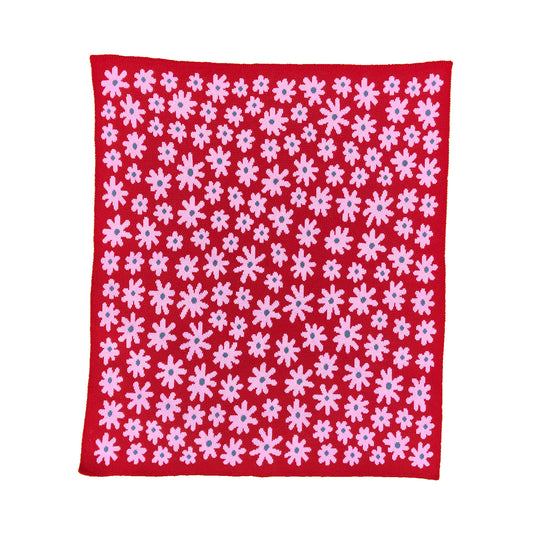 Starry Meadow Mini Blanket - Strawberry