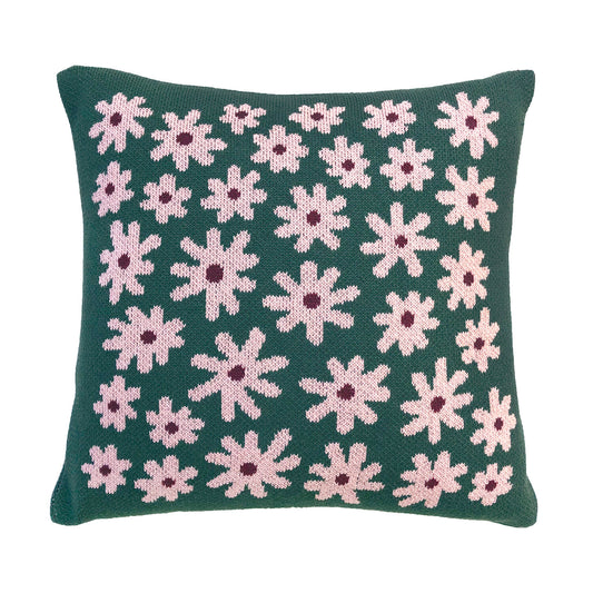 Starry Meadow Throw Pillow - Night Garden