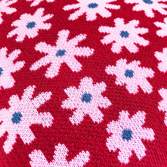 Starry Meadow Throw Pillow - Strawberry