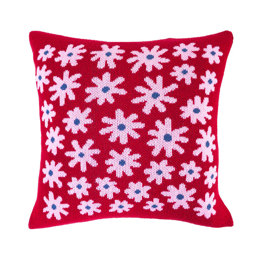 Starry Meadow Throw Pillow - Strawberry