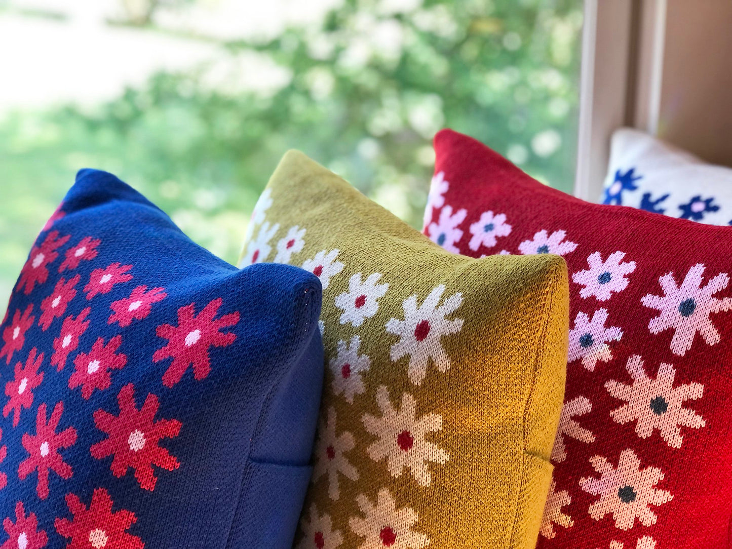 Starry Meadow Throw Pillow - Gold