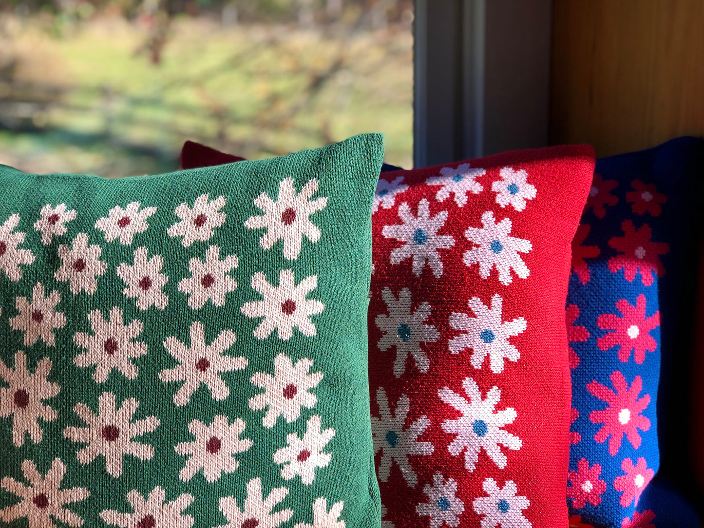 Starry Meadow Throw Pillow - Strawberry