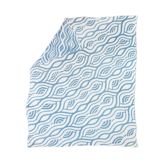 Triple Ripple Reversible Quilt - Sea Spray