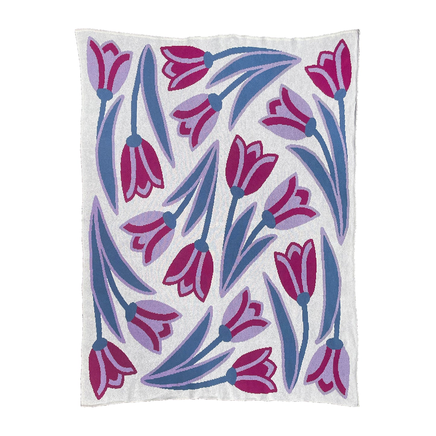 Purple Tulips Throw Blanket