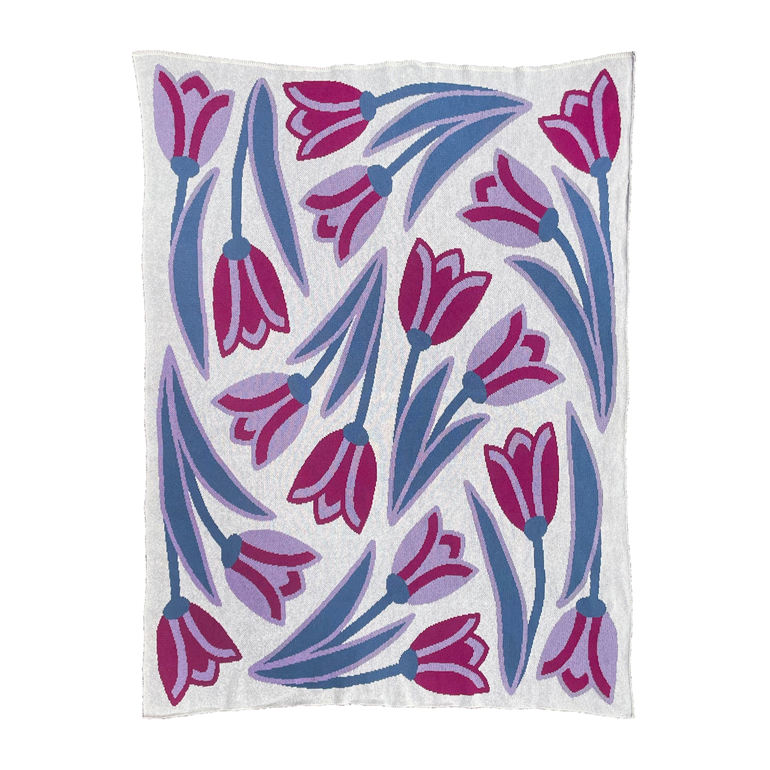 Purple Tulips Throw Blanket Molly Rose Freeman