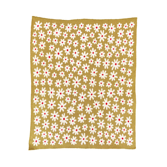 Starry Meadow Mini Blanket - Gold