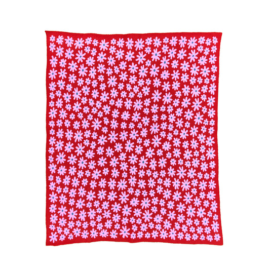 Starry Meadow Throw Blanket - Strawberry