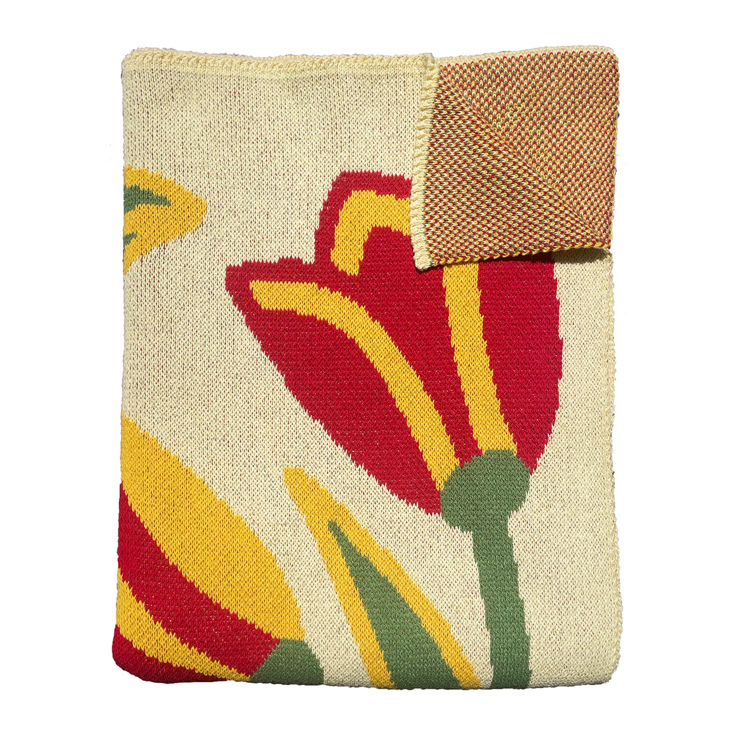 Yellow Tulips Throw Blanket