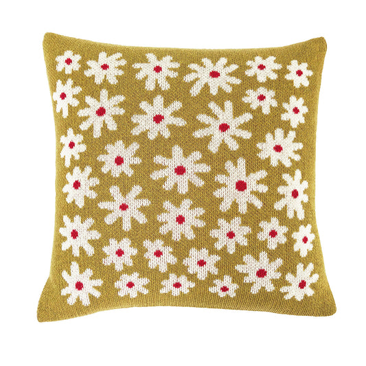Starry Meadow Throw Pillow - Gold