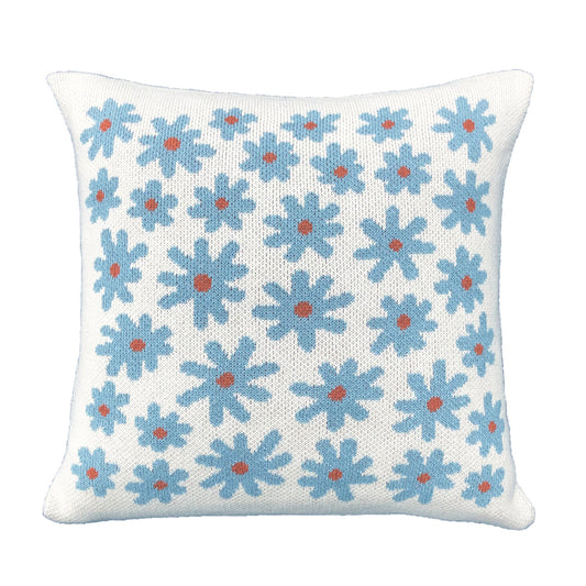 Starry Meadow Throw Pillow - Mist